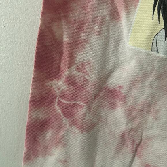Death Note Panel Pink Tie Dye Cotton Graphic Anime Tee T-Shirt S Small NWOT - Picture 3 of 6